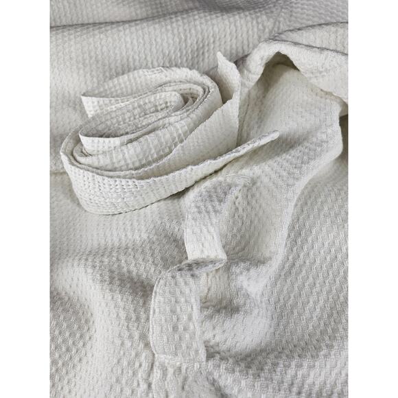 COYUCHI WOMEN'S 100% ORGANIC COTTON WHITE LONG SLEEVE ROBE SIZE LARGE - Picture 6 of 10